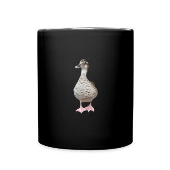 Ente - Tasse einfarbig - Schwarz - Vorne