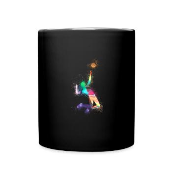 volley-ball,volleyballer,beachball,graffiti,coloré - Mug uni - noir - Devant