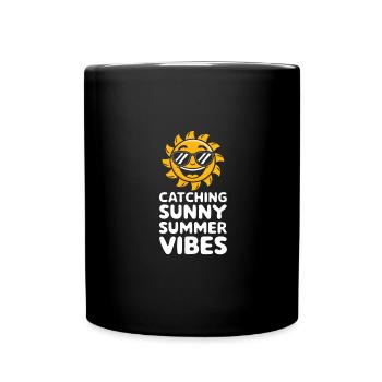 Sunny Summer Moments Vibes Summer Sun - Full Colour Mug - black - Front