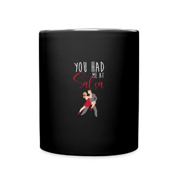 Salsa Tänzer Tänzerin - Tasse einfarbig - Schwarz - Vorne