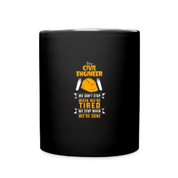 Civil Engineer Construction Site Construction Worker - Full Colour Mug - black - Front