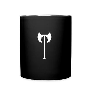 Fantasie Streitaxt - Tasse einfarbig - Schwarz - Vorne