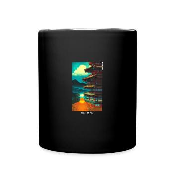 Japanisch Streetwear Anime Art - Tasse einfarbig - Schwarz - Vorne
