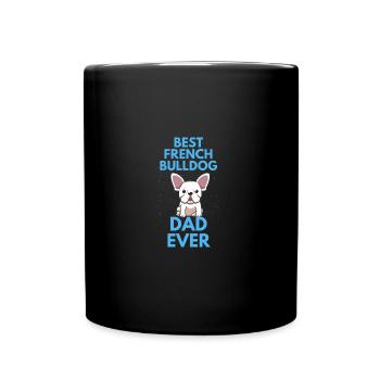 Meilleur Français Bulldog Papa Chien de fête des pères - Mug uni - noir - Devant