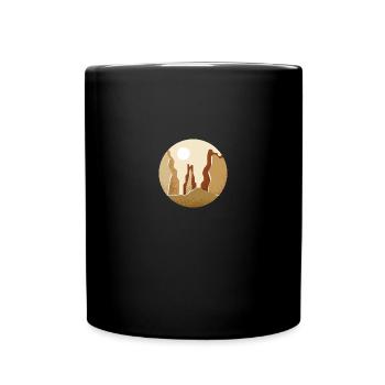 Landschaft japanische Kunst - Tasse einfarbig - Schwarz - Vorne