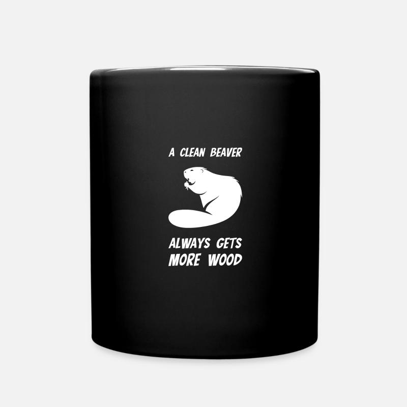 Bieber Nagetier Lustiger Spruch - Tasse einfarbig - Schwarz