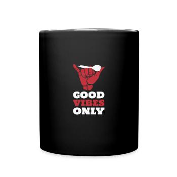 Fléchettes Bonnes vibrations seulement - Mug uni - noir - Devant