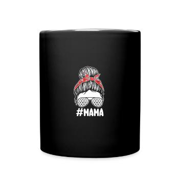Golfspieler Mama Mutter Golf - Tasse einfarbig - Schwarz - Vorne