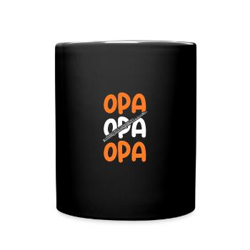 Flutist Grandpa Flute - Full Colour Mug - black - Front