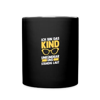 Fille Fils - Mug uni - noir - Devant