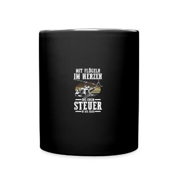 Pilot Flying Aviator Helicopter Helicopter - Full Colour Mug - black - Front