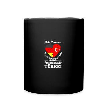 Türken Deutschland Türkei - Tasse einfarbig - Schwarz - Vorne