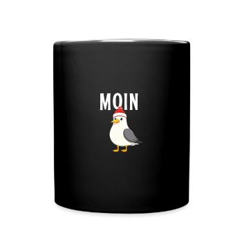 Moin Möwe Dart - Tasse einfarbig - Schwarz - Vorne