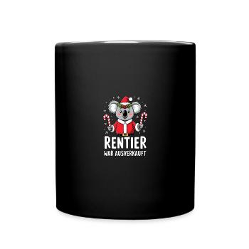 Rentier War Ausverkauft - Koala - Tasse einfarbig - Schwarz - Vorne