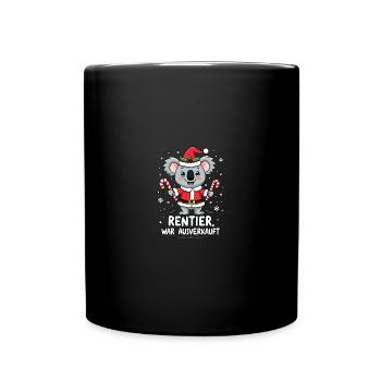 Ausverkauft Rentier: Koala Weihnachtsfest - Tasse einfarbig - Schwarz - Vorne
