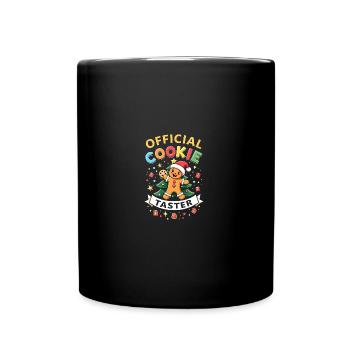 Official Cookie Taster - Tasse einfarbig - Schwarz - Vorne