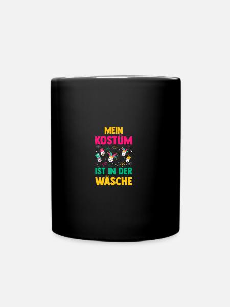 Karnevalskostüm Fasching Karneval - Tasse einfarbig - Schwarz