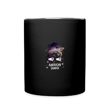 Amerikanisch-Samoa - Tasse einfarbig - Schwarz - Vorne