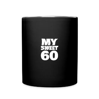 Sweet 60 - Tasse einfarbig - Schwarz - Vorne