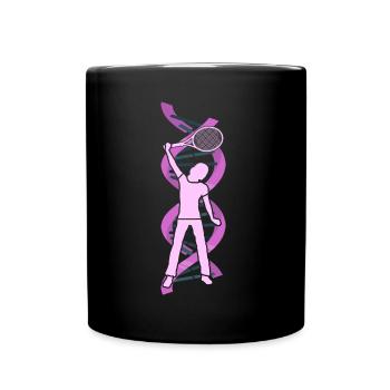 tennis tennisgirl tennis-dna tennisgen tennis-mom - Full Colour Mug - black - Front