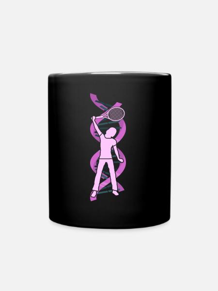 tennis tennisgirl tennis-dna tennisgen tennis-mom - Tasse einfarbig - Schwarz