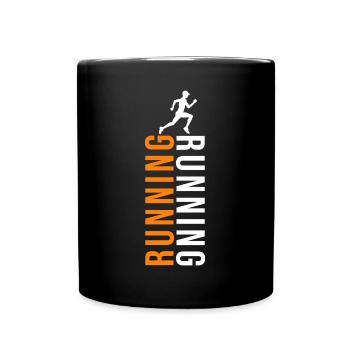 Running gift idea, running, sport, sportsman - Full Colour Mug - black - Front