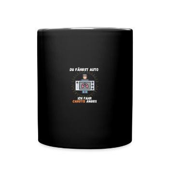 Du fährst Auto ich fahr Carotis Angios MTRA Techno - Tasse einfarbig - Schwarz - Vorne
