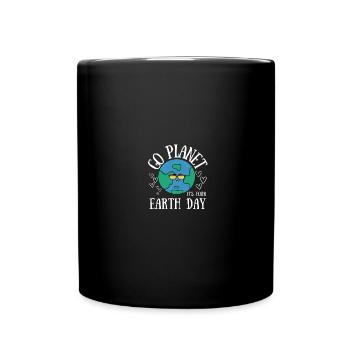 Go Planet It's Your Earth Day Rainbow - Tasse einfarbig - Schwarz - Vorne