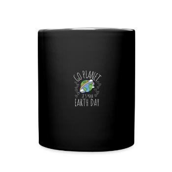 Go Planet It's Your Earth Day Rainbow - Tasse einfarbig - Schwarz - Vorne