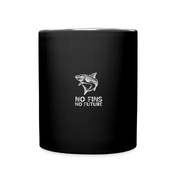 No Fins No Future Safe Sharks - Tasse einfarbig - Schwarz - Vorne