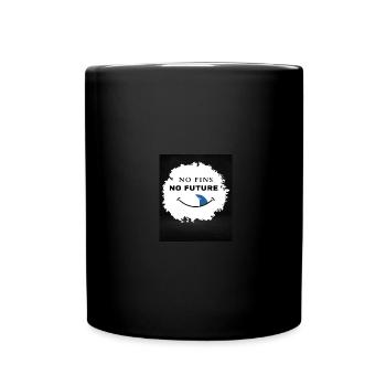 No Fins No Future Safe Sharks - Tasse einfarbig - Schwarz - Vorne
