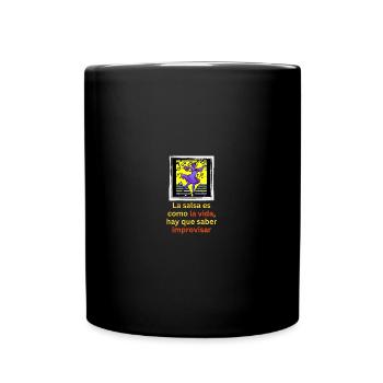 Salsa es como la vida - Tasse einfarbig - Schwarz - Vorne