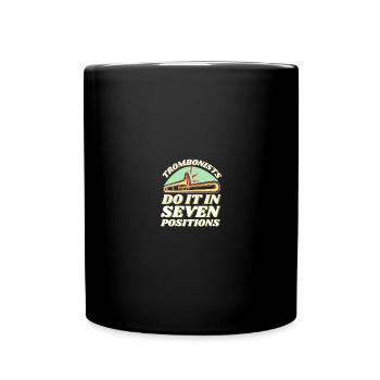trombone, tromboniste, musicien, joueur de trombone - Mug uni - noir - Devant