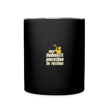 trombone, tromboniste, musicien, joueur de trombone - Mug uni - noir - Devant