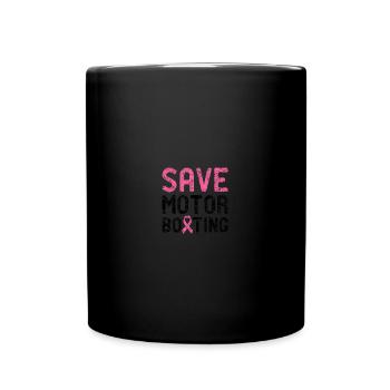Save Motor Boating - Beat Breast Cancer - Tasse einfarbig - Schwarz - Vorne