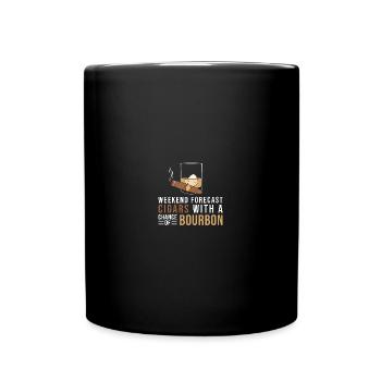 Weekend Forecast Cigars with Chance Bourbon - Tasse einfarbig - Schwarz - Vorne