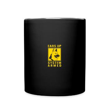 Ears Up System Armed German Shepherd - Tasse einfarbig - Schwarz - Vorne