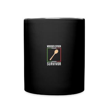 Wooden Spoon Survivor - Funny Italian - Tasse einfarbig - Schwarz - Vorne