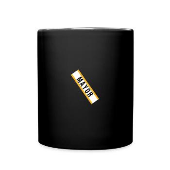Mayor Sash Costume - Yellow - Tasse einfarbig - Schwarz - Vorne