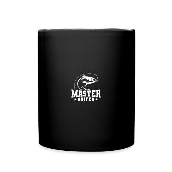 Master Baiter - Funny Fishing Fisherman - Tasse einfarbig - Schwarz - Vorne
