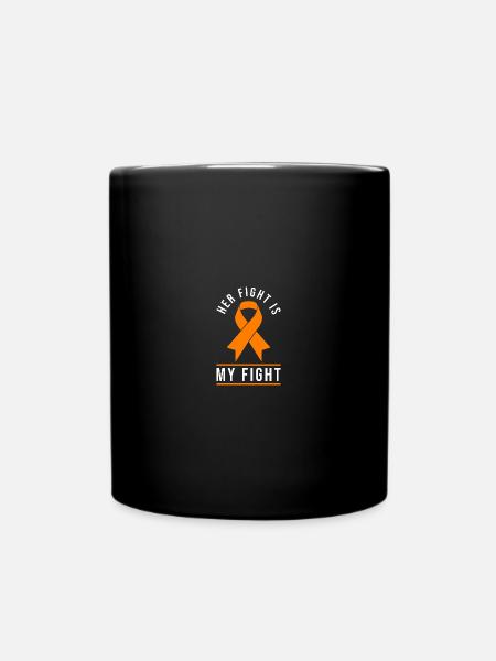 Her Fight Is My Fight - Orange Ribbon MS Awareness - Tasse einfarbig - Schwarz