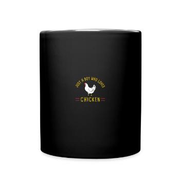 Just A Boy Who Loves Chickens - Tasse einfarbig - Schwarz - Vorne