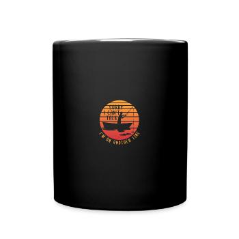 Sorry Can't Talk I'm On Another Line Fishing - Tasse einfarbig - Schwarz - Vorne
