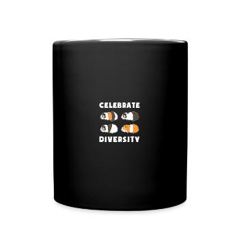 Cute Celebrate Diversity Guinea Pig Owner - Tasse einfarbig - Schwarz - Vorne