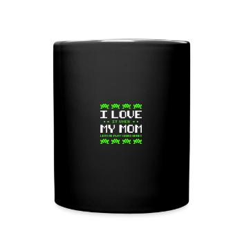 Play Video Games - I Love My Mom - Tasse einfarbig - Schwarz - Vorne