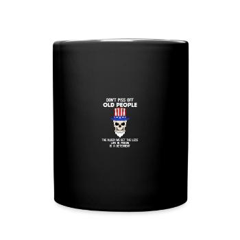 Don't Piss Off Old People - Tasse einfarbig - Schwarz - Vorne