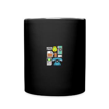 Never Forget Audio Cassette Tape Novelty - Tasse einfarbig - Schwarz - Vorne