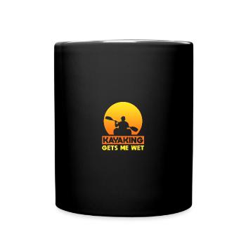 Kayaking Gets Me Wet - Tasse einfarbig - Schwarz - Vorne