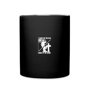 I Stand for The Flag I Kneel for The Cross - Tasse einfarbig - Schwarz - Vorne