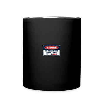 Gun Control - Registered Gun Owner Sign - Tasse einfarbig - Schwarz - Vorne